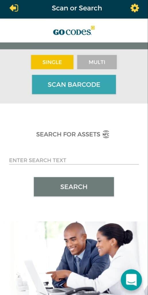 GoCodes Asset Tracking dashboard