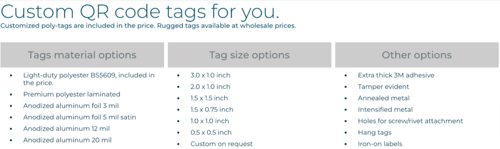 GoCodes Asset Tracking dashboard