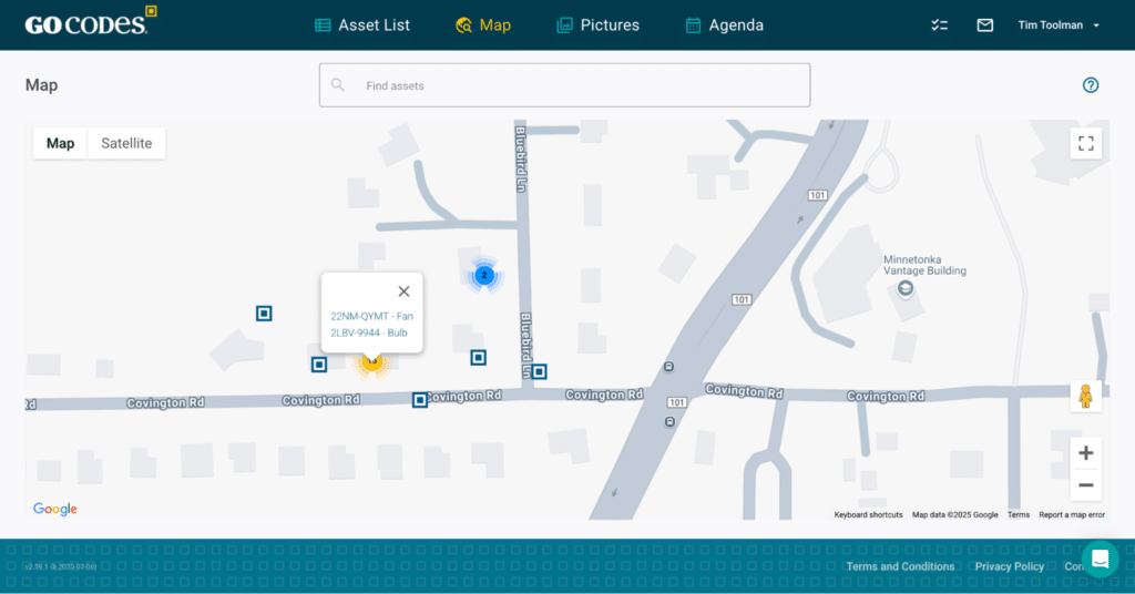 gocodes location tracking screenshot