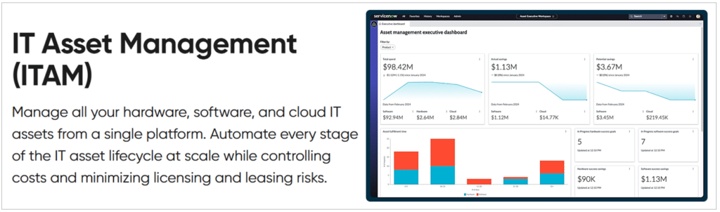 ServiceNow dashboard