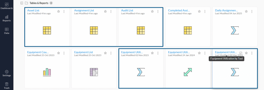 GoCodes Asset Tracking dashboard