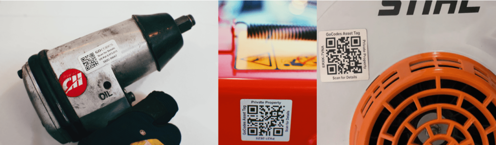 GoCodes Asset Tracking product screenshot