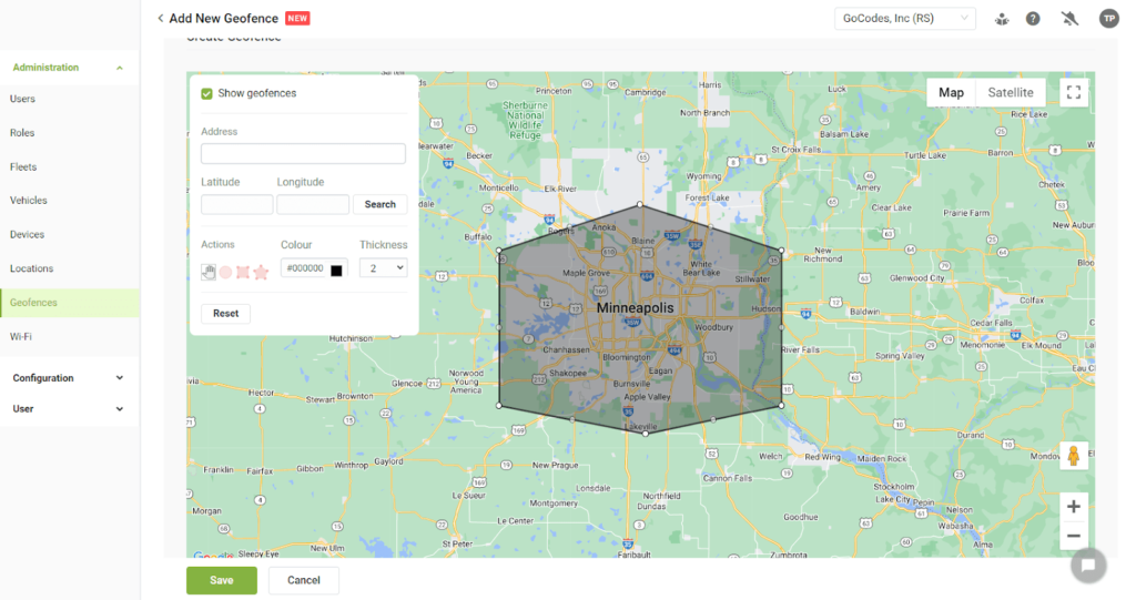GoCodes Asset Tracking dashboard