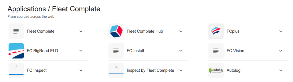 Fleet Complete dashboard