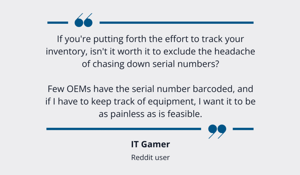 Reddit user quote